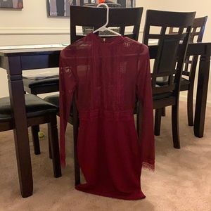 Small Mesh Long Sleeve Dress